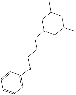 3-(3,5-dimethyl-1-piperidinyl)propyl phenyl sulfide 结构式