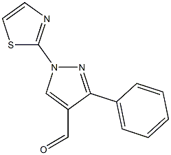 3-phenyl-1-(1,3-thiazol-2-yl)-1H-pyrazole-4-carbaldehyde 结构式