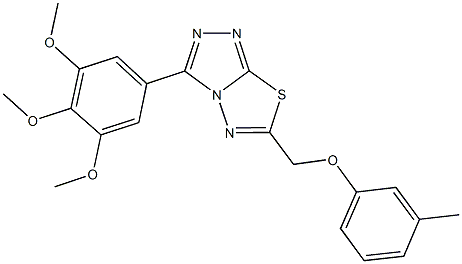 6-[(3-methylphenoxy)methyl]-3-(3,4,5-trimethoxyphenyl)[1,2,4]triazolo[3,4-b][1,3,4]thiadiazole 结构式