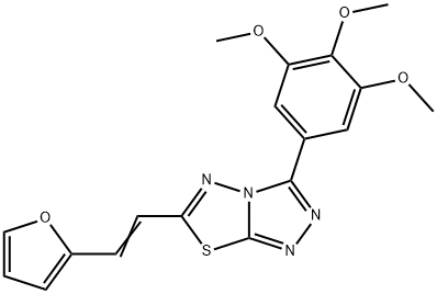 6-[2-(2-furyl)vinyl]-3-(3,4,5-trimethoxyphenyl)[1,2,4]triazolo[3,4-b][1,3,4]thiadiazole 结构式