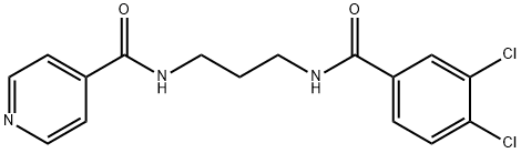 N-{3-[(3,4-dichlorobenzoyl)amino]propyl}isonicotinamide 结构式