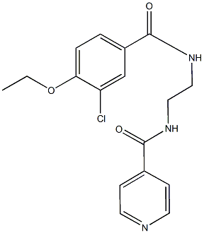 N-{2-[(3-chloro-4-ethoxybenzoyl)amino]ethyl}isonicotinamide 结构式