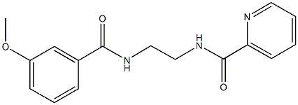 N-{2-[(3-methoxybenzoyl)amino]ethyl}-2-pyridinecarboxamide 结构式