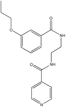 N-{2-[(3-propoxybenzoyl)amino]ethyl}isonicotinamide 结构式