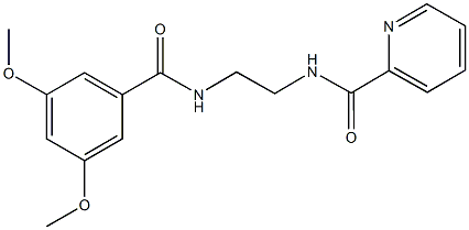 N-{2-[(3,5-dimethoxybenzoyl)amino]ethyl}-2-pyridinecarboxamide 结构式