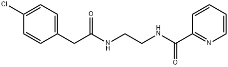 N-(2-{[2-(4-chlorophenyl)acetyl]amino}ethyl)-2-pyridinecarboxamide 结构式