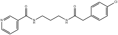 N-(3-{[2-(4-chlorophenyl)acetyl]amino}propyl)nicotinamide 结构式