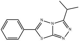 3-isopropyl-6-phenyl[1,2,4]triazolo[3,4-b][1,3,4]thiadiazole 结构式