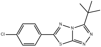 3-tert-butyl-6-(4-chlorophenyl)[1,2,4]triazolo[3,4-b][1,3,4]thiadiazole 结构式