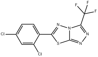 6-(2,4-dichlorophenyl)-3-(trifluoromethyl)[1,2,4]triazolo[3,4-b][1,3,4]thiadiazole 结构式