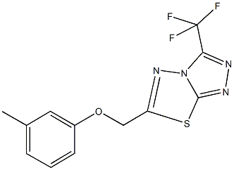 6-[(3-methylphenoxy)methyl]-3-(trifluoromethyl)[1,2,4]triazolo[3,4-b][1,3,4]thiadiazole 结构式