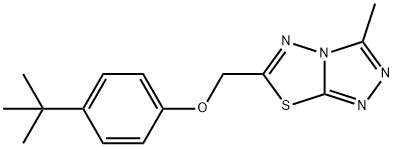 4-tert-butylphenyl (3-methyl[1,2,4]triazolo[3,4-b][1,3,4]thiadiazol-6-yl)methyl ether 结构式