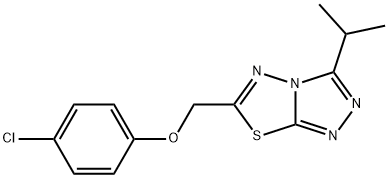 6-[(4-chlorophenoxy)methyl]-3-isopropyl[1,2,4]triazolo[3,4-b][1,3,4]thiadiazole 结构式