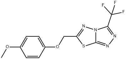 6-[(4-methoxyphenoxy)methyl]-3-(trifluoromethyl)[1,2,4]triazolo[3,4-b][1,3,4]thiadiazole 结构式