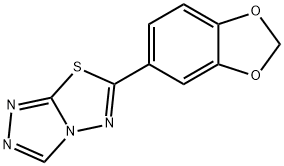 6-(1,3-benzodioxol-5-yl)[1,2,4]triazolo[3,4-b][1,3,4]thiadiazole 结构式