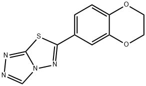 6-(2,3-dihydro-1,4-benzodioxin-6-yl)[1,2,4]triazolo[3,4-b][1,3,4]thiadiazole 结构式