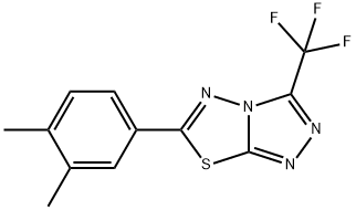 6-(3,4-dimethylphenyl)-3-(trifluoromethyl)[1,2,4]triazolo[3,4-b][1,3,4]thiadiazole 结构式