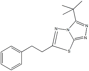 3-tert-butyl-6-(2-phenylethyl)[1,2,4]triazolo[3,4-b][1,3,4]thiadiazole 结构式