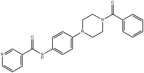 N-[4-(4-benzoyl-1-piperazinyl)phenyl]nicotinamide 结构式