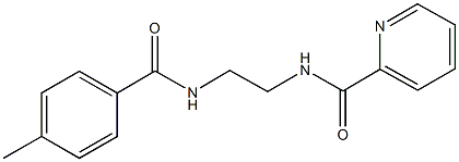 N-{2-[(4-methylbenzoyl)amino]ethyl}-2-pyridinecarboxamide 结构式