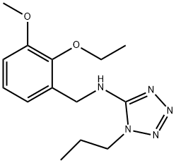 N-(2-ethoxy-3-methoxybenzyl)-N-(1-propyl-1H-tetraazol-5-yl)amine 结构式