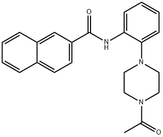 N-[2-(4-acetyl-1-piperazinyl)phenyl]-2-naphthamide 结构式