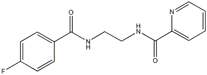 N-{2-[(4-fluorobenzoyl)amino]ethyl}-2-pyridinecarboxamide 结构式