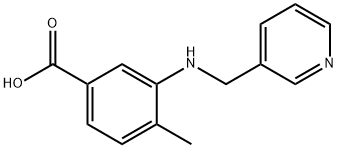 4-methyl-3-[(3-pyridinylmethyl)amino]benzoic acid 结构式