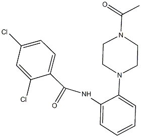 N-[2-(4-acetyl-1-piperazinyl)phenyl]-2,4-dichlorobenzamide 结构式