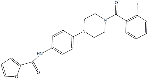 N-{4-[4-(2-methylbenzoyl)-1-piperazinyl]phenyl}-2-furamide 结构式