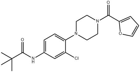 N-{3-chloro-4-[4-(2-furoyl)-1-piperazinyl]phenyl}-2,2-dimethylpropanamide 结构式