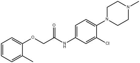 N-[3-chloro-4-(4-methyl-1-piperazinyl)phenyl]-2-(2-methylphenoxy)acetamide 结构式