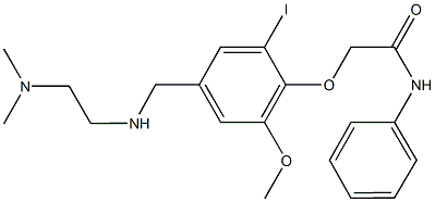2-[4-({[2-(dimethylamino)ethyl]amino}methyl)-2-iodo-6-methoxyphenoxy]-N-phenylacetamide 结构式