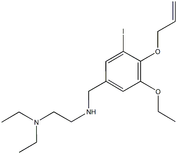 N-[4-(allyloxy)-3-ethoxy-5-iodobenzyl]-N-[2-(diethylamino)ethyl]amine 结构式