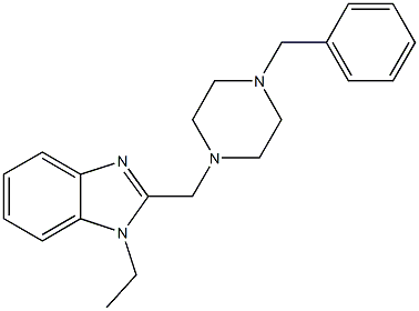 2-[(4-benzyl-1-piperazinyl)methyl]-1-ethyl-1H-benzimidazole 结构式