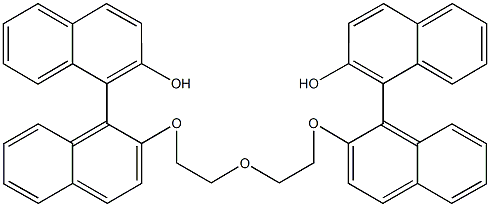 1-hydroxynaphthyl-2-{2-[2-(1-{2-hydroxynaphthyl}-2-naphthyloxy)ethoxy]ethoxy}naphthalene 结构式