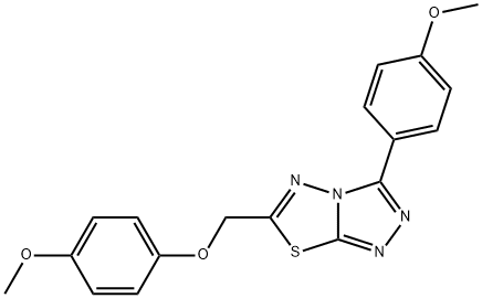 6-[(4-methoxyphenoxy)methyl]-3-(4-methoxyphenyl)[1,2,4]triazolo[3,4-b][1,3,4]thiadiazole 结构式