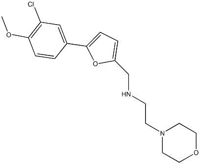 N-{[5-(3-chloro-4-methoxyphenyl)-2-furyl]methyl}-N-[2-(4-morpholinyl)ethyl]amine 结构式