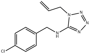1-allyl-N-(4-chlorobenzyl)-1H-tetraazol-5-amine 结构式