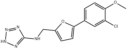 N-{[5-(3-chloro-4-methoxyphenyl)-2-furyl]methyl}-N-(2H-tetraazol-5-yl)amine 结构式