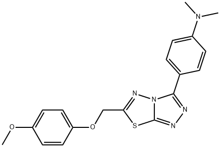 N-(4-{6-[(4-methoxyphenoxy)methyl][1,2,4]triazolo[3,4-b][1,3,4]thiadiazol-3-yl}phenyl)-N,N-dimethylamine 结构式