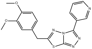 6-(3,4-dimethoxybenzyl)-3-(3-pyridinyl)[1,2,4]triazolo[3,4-b][1,3,4]thiadiazole 结构式