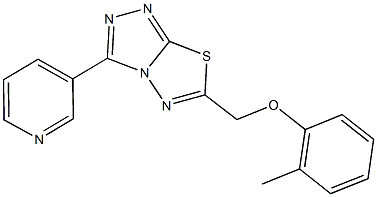 6-[(2-methylphenoxy)methyl]-3-(3-pyridinyl)[1,2,4]triazolo[3,4-b][1,3,4]thiadiazole 结构式