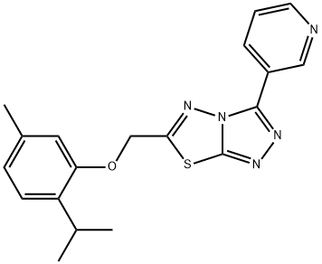 2-isopropyl-5-methylphenyl [3-(3-pyridinyl)[1,2,4]triazolo[3,4-b][1,3,4]thiadiazol-6-yl]methyl ether 结构式