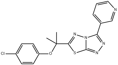 4-chlorophenyl 1-methyl-1-[3-(3-pyridinyl)[1,2,4]triazolo[3,4-b][1,3,4]thiadiazol-6-yl]ethyl ether 结构式
