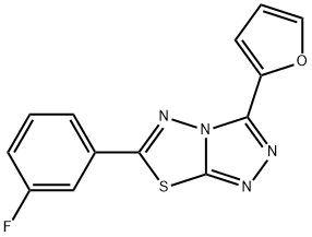 6-(3-fluorophenyl)-3-(2-furyl)[1,2,4]triazolo[3,4-b][1,3,4]thiadiazole 结构式