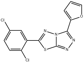 6-(2,5-dichlorophenyl)-3-(2-furyl)[1,2,4]triazolo[3,4-b][1,3,4]thiadiazole 结构式