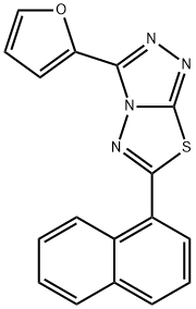 3-(2-furyl)-6-(1-naphthyl)[1,2,4]triazolo[3,4-b][1,3,4]thiadiazole 结构式