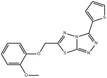 6-[(2-methoxyphenoxy)methyl]-3-(2-thienyl)[1,2,4]triazolo[3,4-b][1,3,4]thiadiazole 结构式