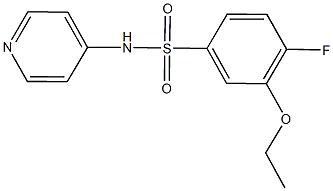 3-ethoxy-4-fluoro-N-(4-pyridinyl)benzenesulfonamide 结构式